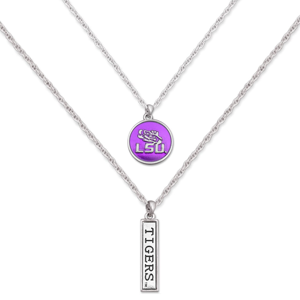 LSU Tigers Double Down Necklace