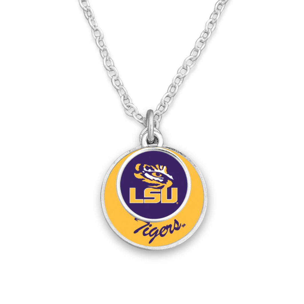 LSU Tigers Stacked Disk Necklace