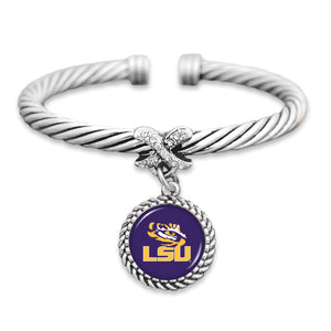 LSU Tigers Bangle Cuff Bracelet