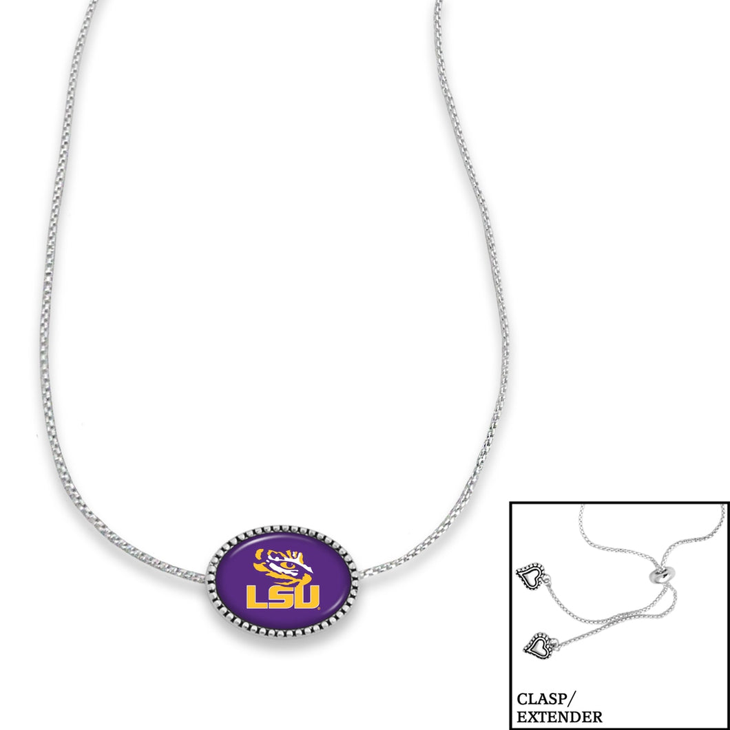 LSU Tigers Adjustable Slider Bead Necklace