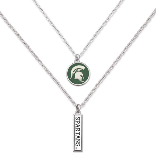 Michigan State Spartans Double Down Necklace