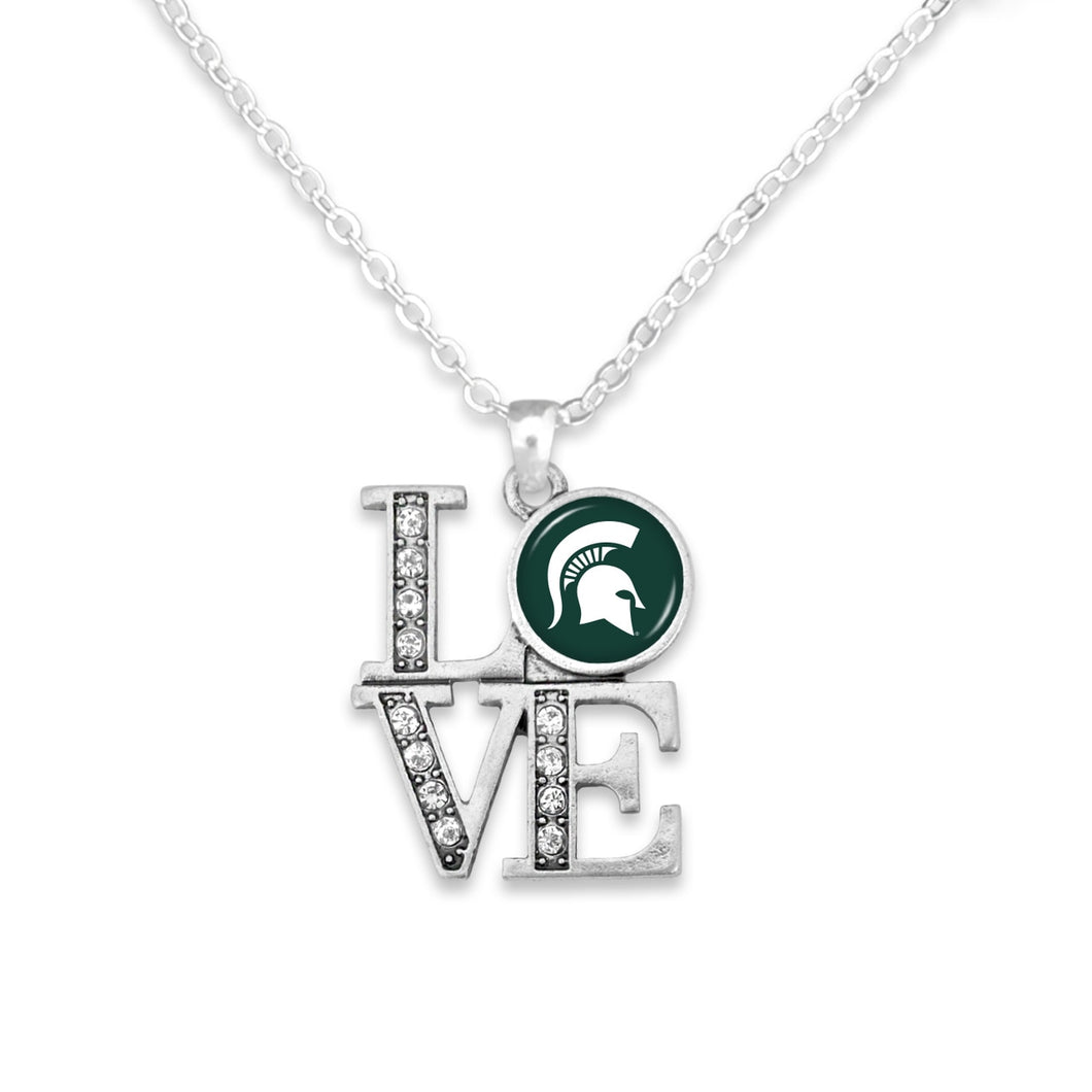 Michigan State Spartans LOVE Necklace
