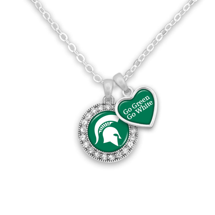 Michigan State Spartans Spirit Slogan Necklace