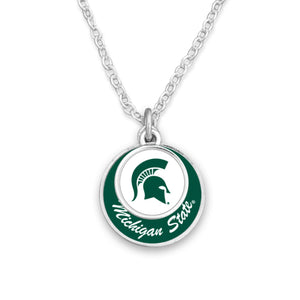 Michigan State Spartans Stacked Disk Necklace