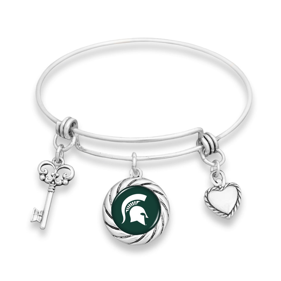 Michigan State Spartans Twisted Rope Bracelet