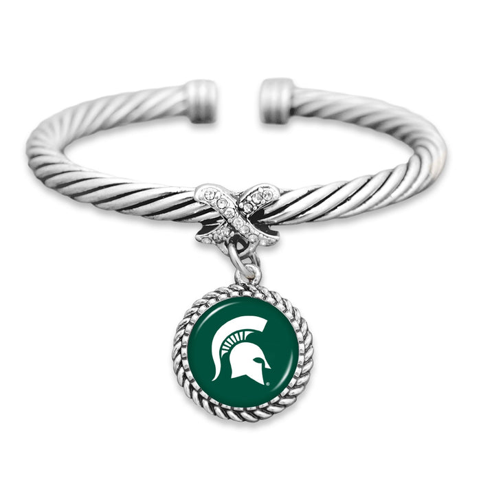 Michigan State Spartans Bangle Cuff Bracelet