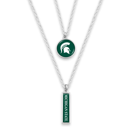 Michigan State Spartans Double Layer Necklace