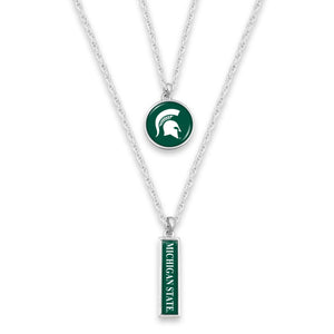 Michigan State Spartans Double Layer Necklace