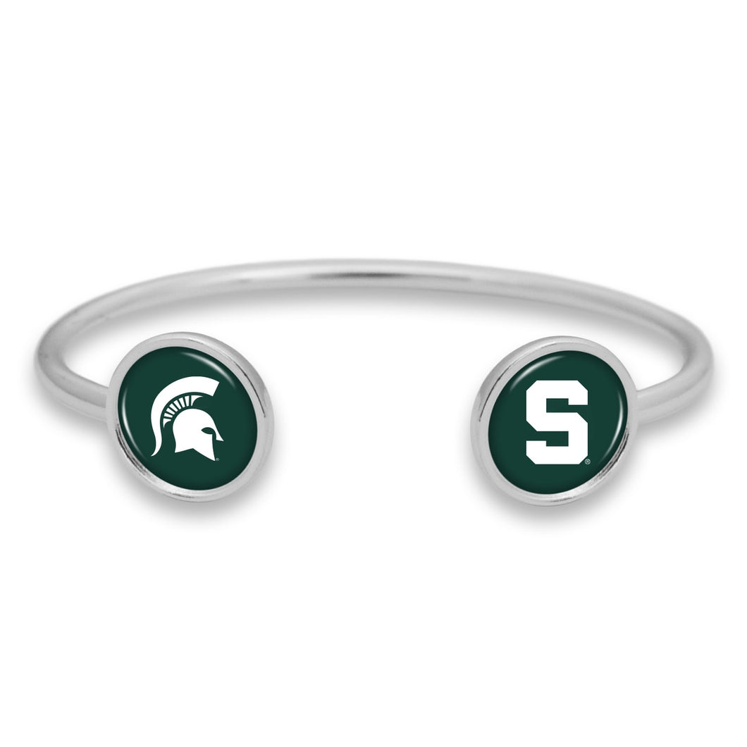 Michigan State Spartans Duo Dome Cuff Bracelet