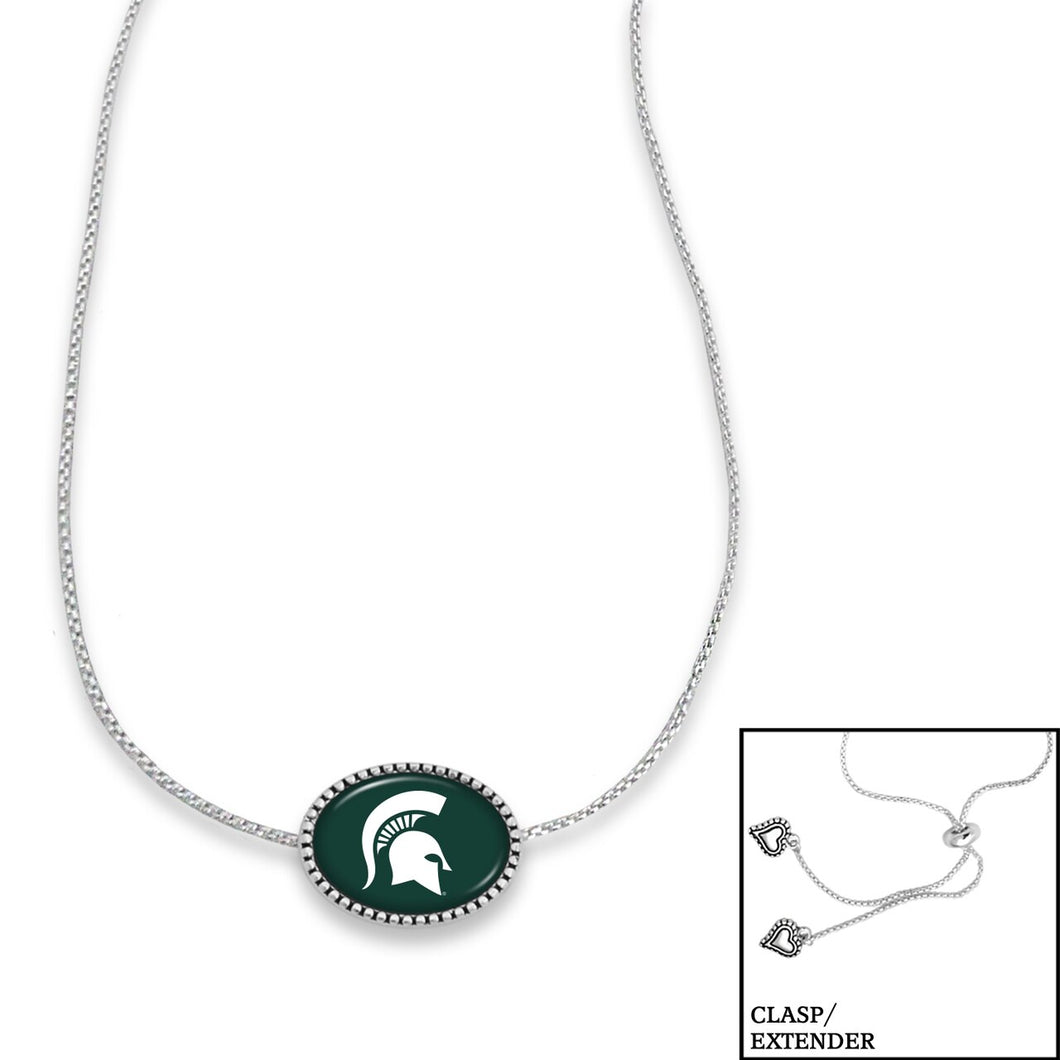 Michigan State Spartans Adjustable Slider Bead Necklace