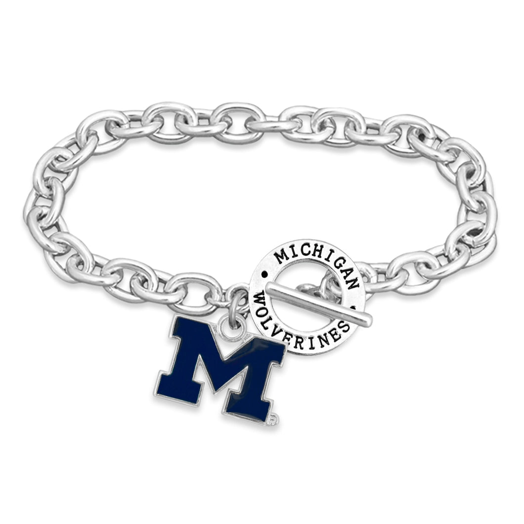 Michigan Wolverines Bracelet- Audrey Toggle