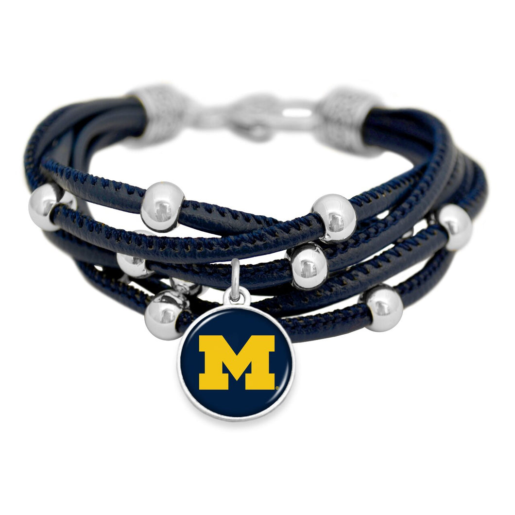 Michigan Wolverines Lindy Bracelet