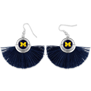 Michigan Wolverines Tassel Earrings