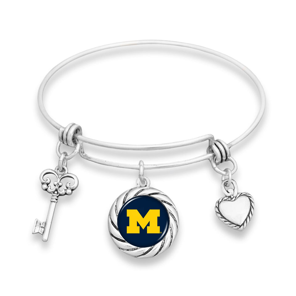 Michigan Wolverines Twisted Rope Bracelet