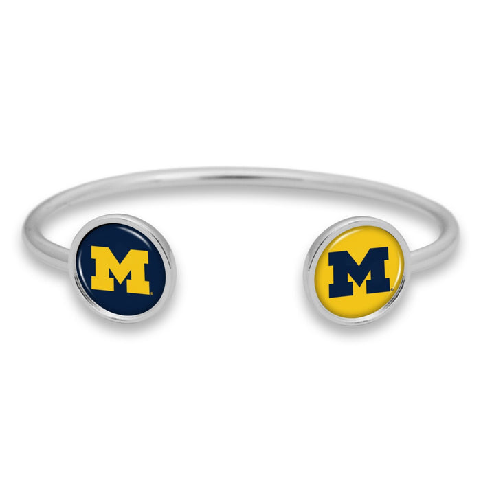 Michigan Wolverines Duo Dome Cuff Bracelet