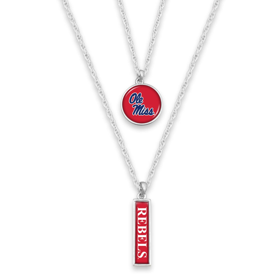 Ole Miss Rebels Double Layer Necklace