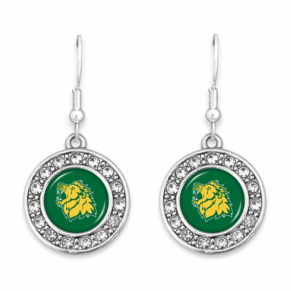 Missouri Southern State Lions Abby Girl Round Crystal Earrings