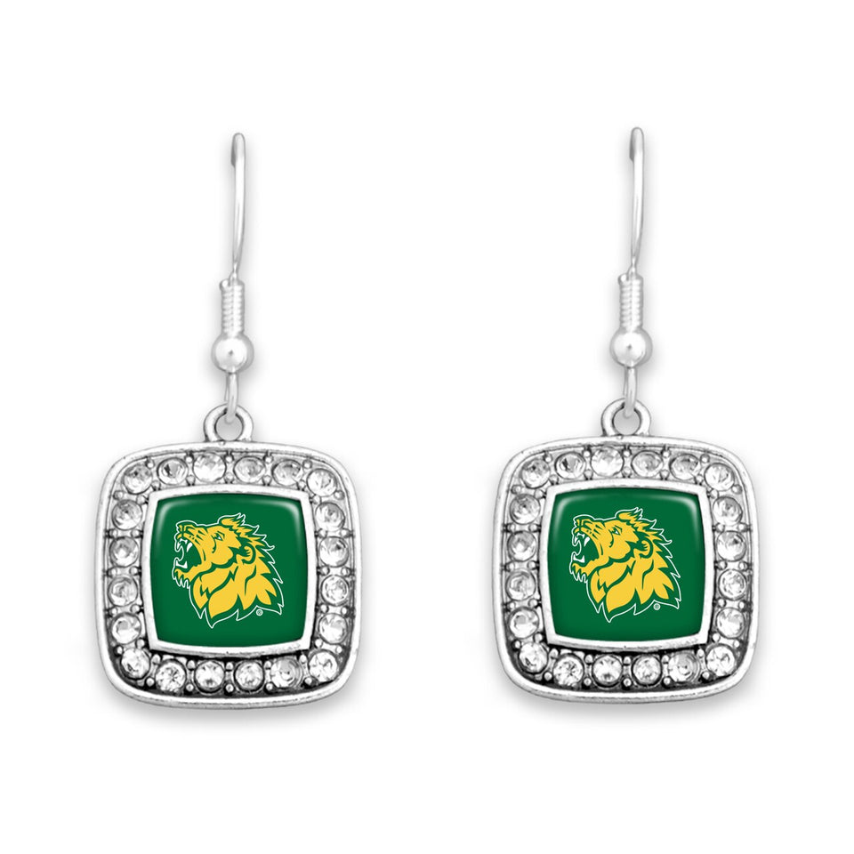 Missouri Southern State Lions Square Crystal Charm Kassi Earrings