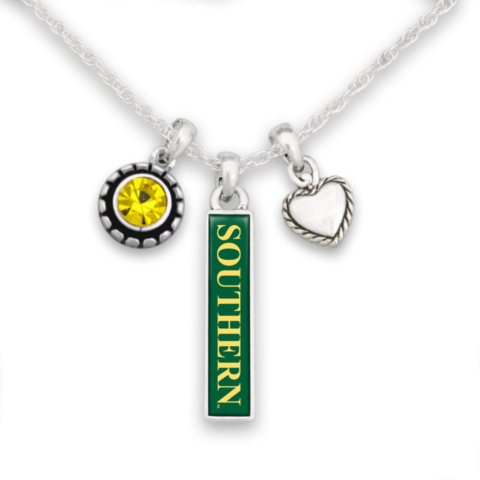 Missouri Southern State Lions Triple Charm Necklace