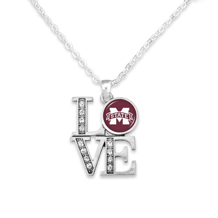 Mississippi State Bulldogs LOVE Necklace