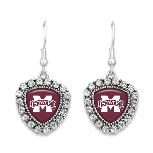 Mississippi State Bulldogs Brooke Crystal Earrings