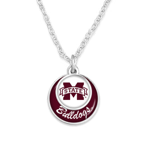 Mississippi State Bulldogs Stacked Disk Necklace