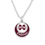 Mississippi State Bulldogs Stacked Disk Necklace