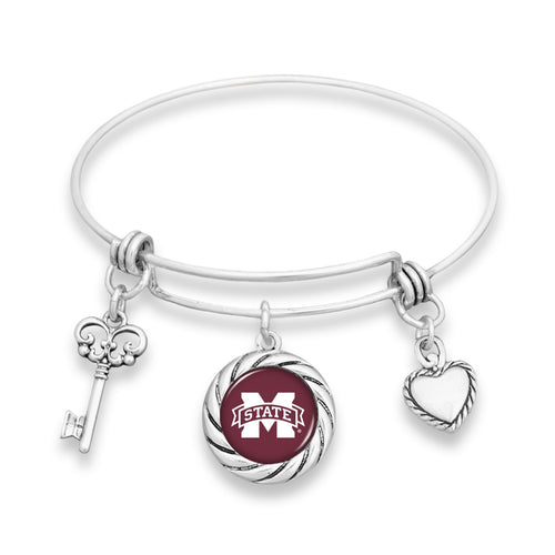 Mississippi State Bulldogs Twisted Rope Bracelet