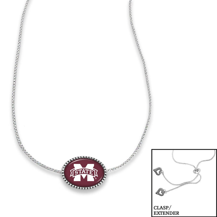 Mississippi State Bulldogs Adjustable Slider Bead Necklace