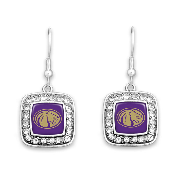 North Alabama Lions Square Crystal Charm Kassi Earrings