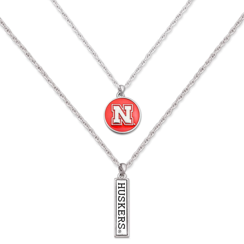 Nebraska Cornhuskers Double Down Necklace