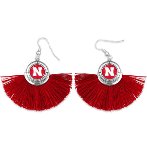 Nebraska Cornhuskers Tassel Earrings