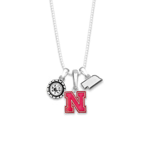 Nebraska Cornhuskers Home Sweet School Necklace