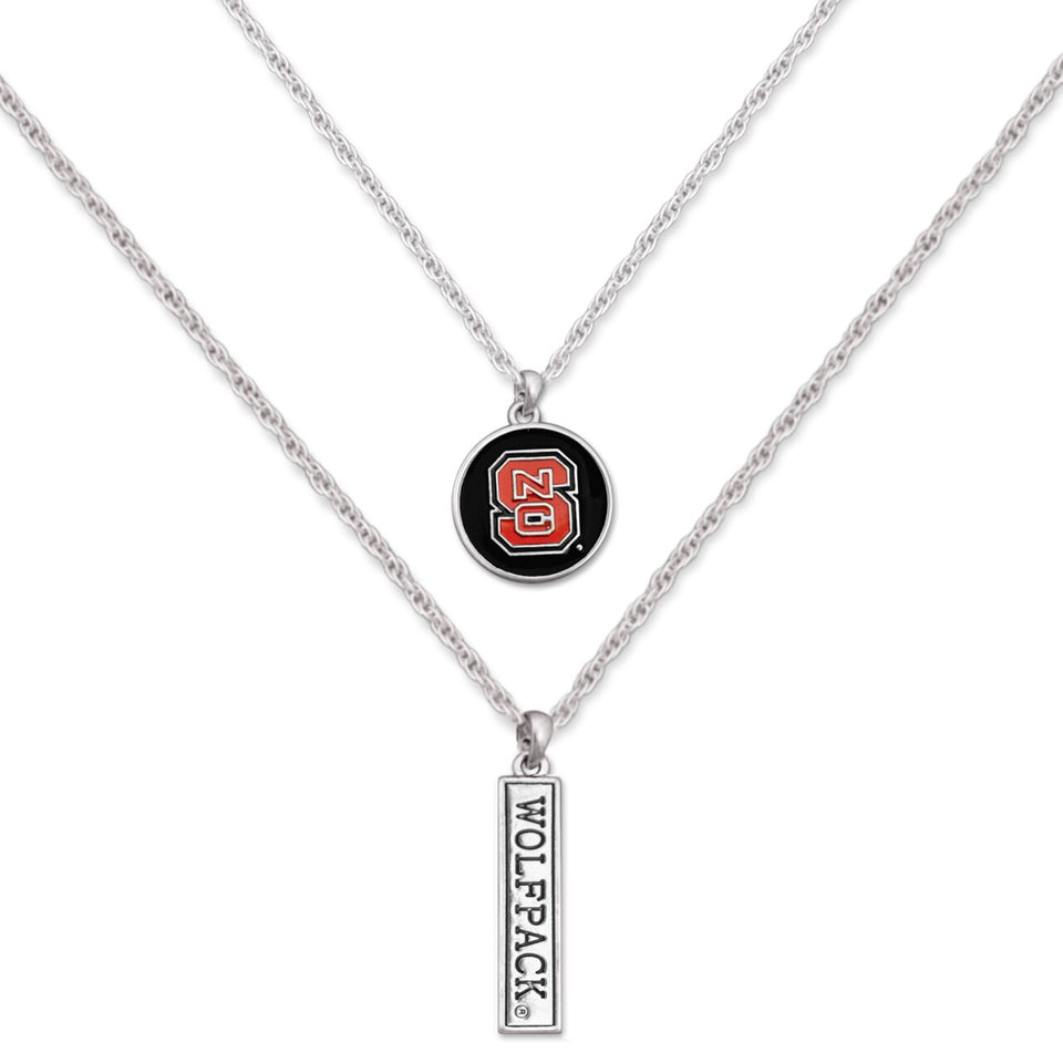 NC State Wolfpack Double Down Necklace