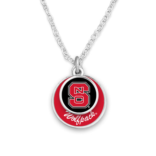 NC State Wolfpack Stacked Disk Necklace