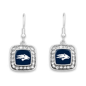 Nevada Wolf Pack Square Crystal Charm Kassi Earrings