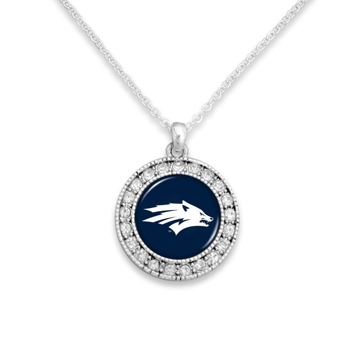Nevada Wolf Pack Kenzie Round Crystal Charm Necklace