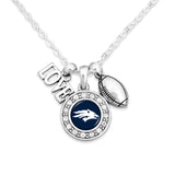 Nevada Wolf Pack Football, Love and Logo Necklace
