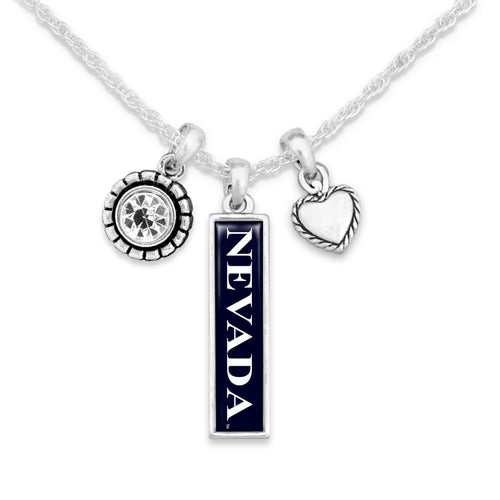 Nevada Wolf Pack Triple Charm Necklace