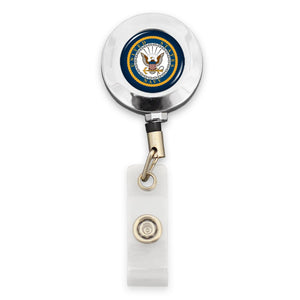U.S. Navy Round Seal Belt Clip Badge Holder
