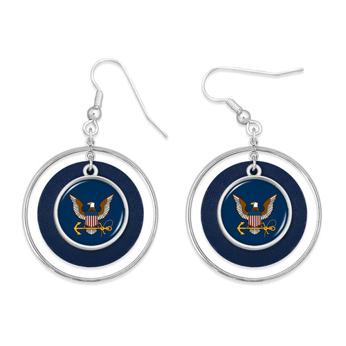 U.S. Navy Lindy Hoop Earrings
