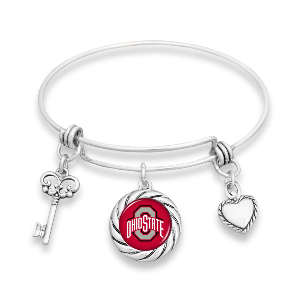 Ohio State Buckeyes Twisted Rope Bracelet