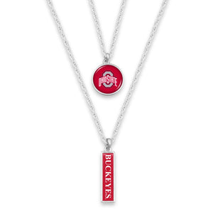 Ohio State Buckeyes Double Layer Necklace