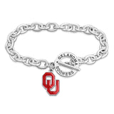 Oklahoma Sooners Bracelet- Audrey Toggle