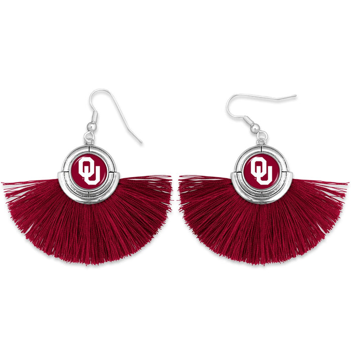 Oklahoma Sooners Tassel Earrings