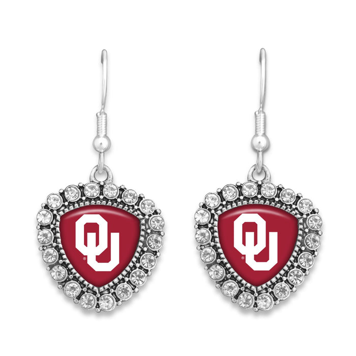 Oklahoma Sooners Brooke Crystal Earrings