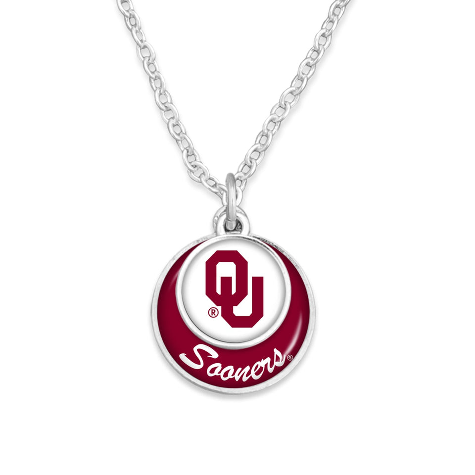 Oklahoma Sooners Stacked Disk Necklace