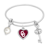 Oklahoma Sooners Pearl Bracelet