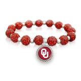 Oklahoma Sooners Team Color Sparkle Stretchy Bracelet