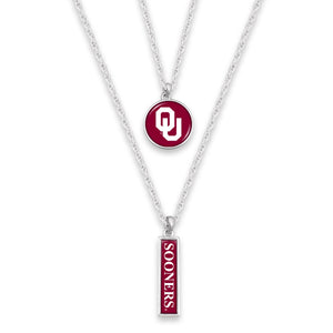 Oklahoma Sooners Double Layer Necklace